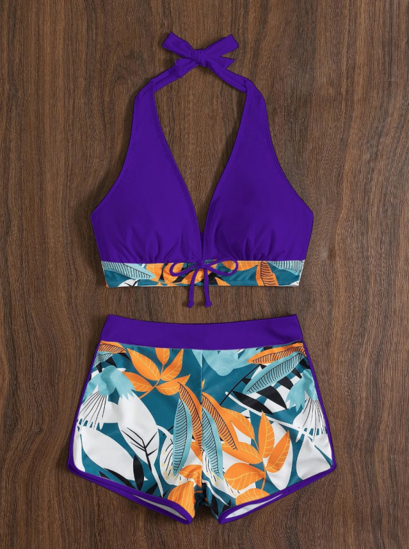 Sexy Printed Two-Piece Bikini Swimsuit for Women